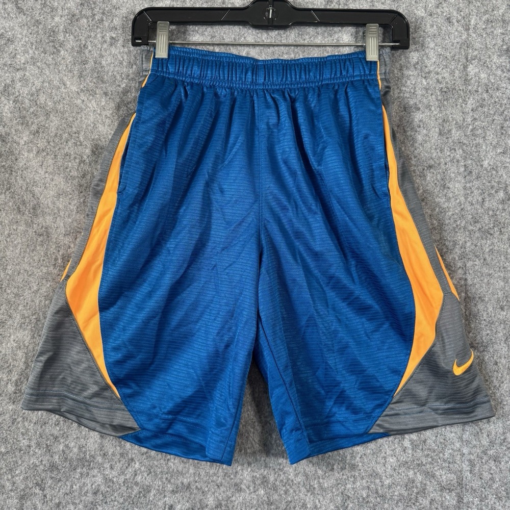 Nike Loose Fit Training Basketball Shorts Boys Youth Medium NEW‎ Blue Yellow